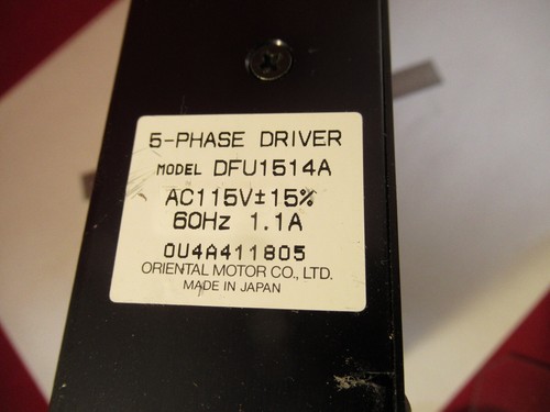 VEXTA NANOSTEP 5-PHASE DRIVER DFU1514A STEPPER MOTOR CONTROL AS IS &13-26 - Picture 5 of 9