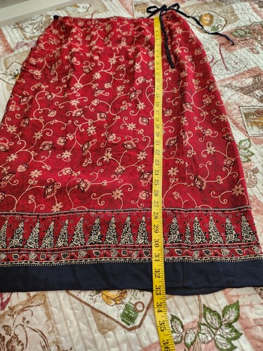 Maxi Falda De Colección Liz Claiborne 100% Seda Forrada Boho Hippie Flora Talla 12 - Imagen 7 de 11