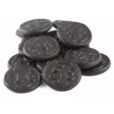 Gustaf's Dutch Licorice Money Salt Coins  - 1 Lb free shipping usa!