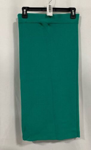 NWT NY&C Womens Green Elastic Waist Regular Fit Straight & Pencil Skirt Size XS - Picture 2 of 3