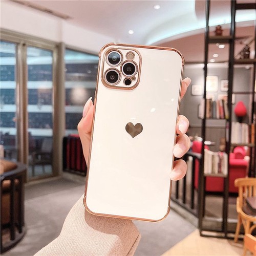 Cute Heart Shockproof X Max Phone Case XS For IPhone 11 12 13 Pro Slim Cover - Picture 5 of 11