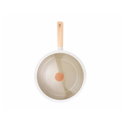 NEOFLAM FIKA 9.5'' Chef Frying Pan with Glass Lid, Nonstick Ceramic Coating