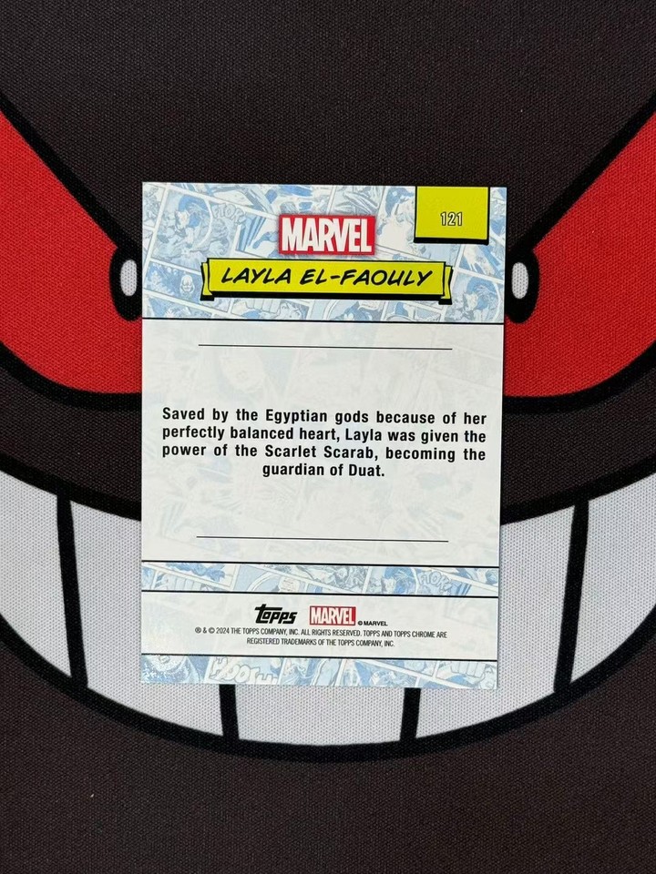 2024 Topps Chrome Marvel Sapphire Yellow Refractor /75 LAYLA ELFAOULY 121 eBay