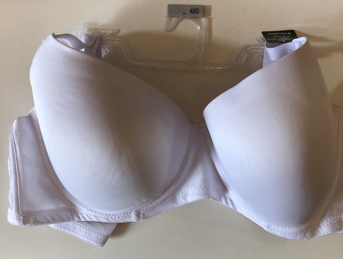 Underwire Bra White Full Coverage NEW Bobbie Brooks Microfiber T-shirt 42D NWT - Picture 7 of 12