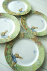 4 PC Set BEATRIX POTTER Peter Rabbit Spring Garden Dinner Plate 10 3/4" Easter