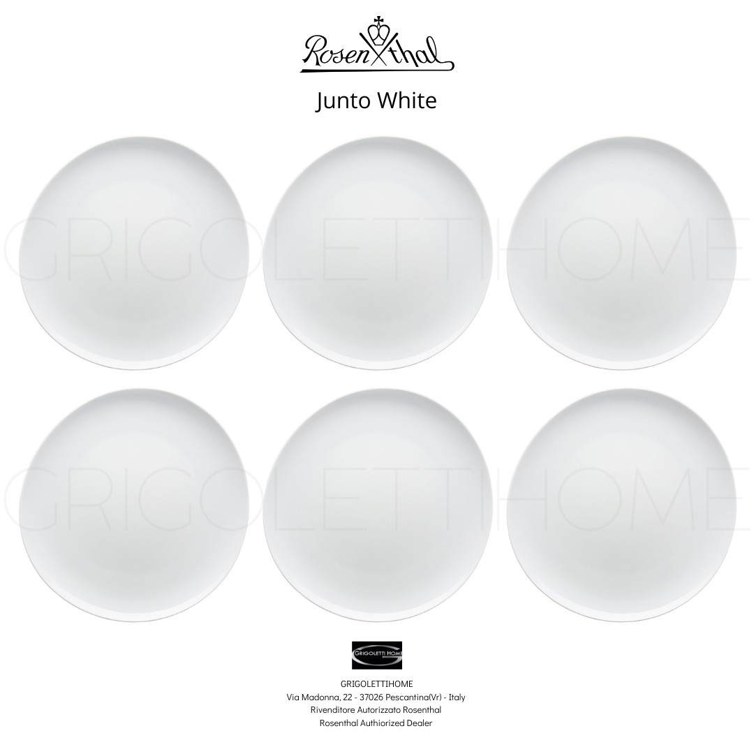 Rosenthal - Junto White - Set 6 Dinner Plates 27 cm - Retailer