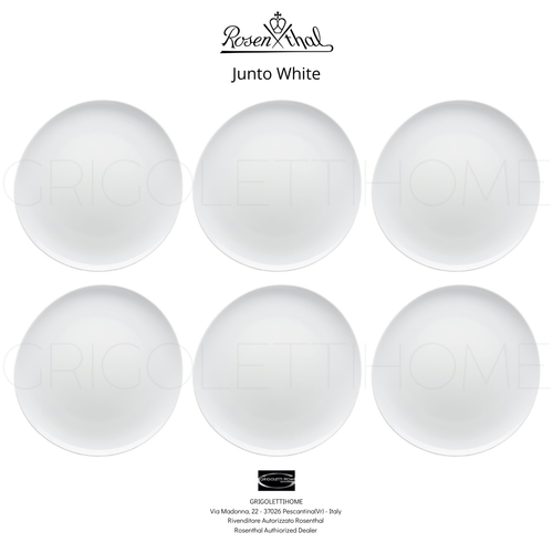 Rosenthal - Junto bianco - Set 6 Piatti Piani cm 27 - Rivenditore - Imagen 1 de 5