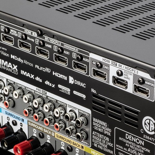 Denon AVR-X3800H Ricevitore AV surround 9,4 canali 8K Ultra HD HDR10+ AC100V - Foto 8 di 14