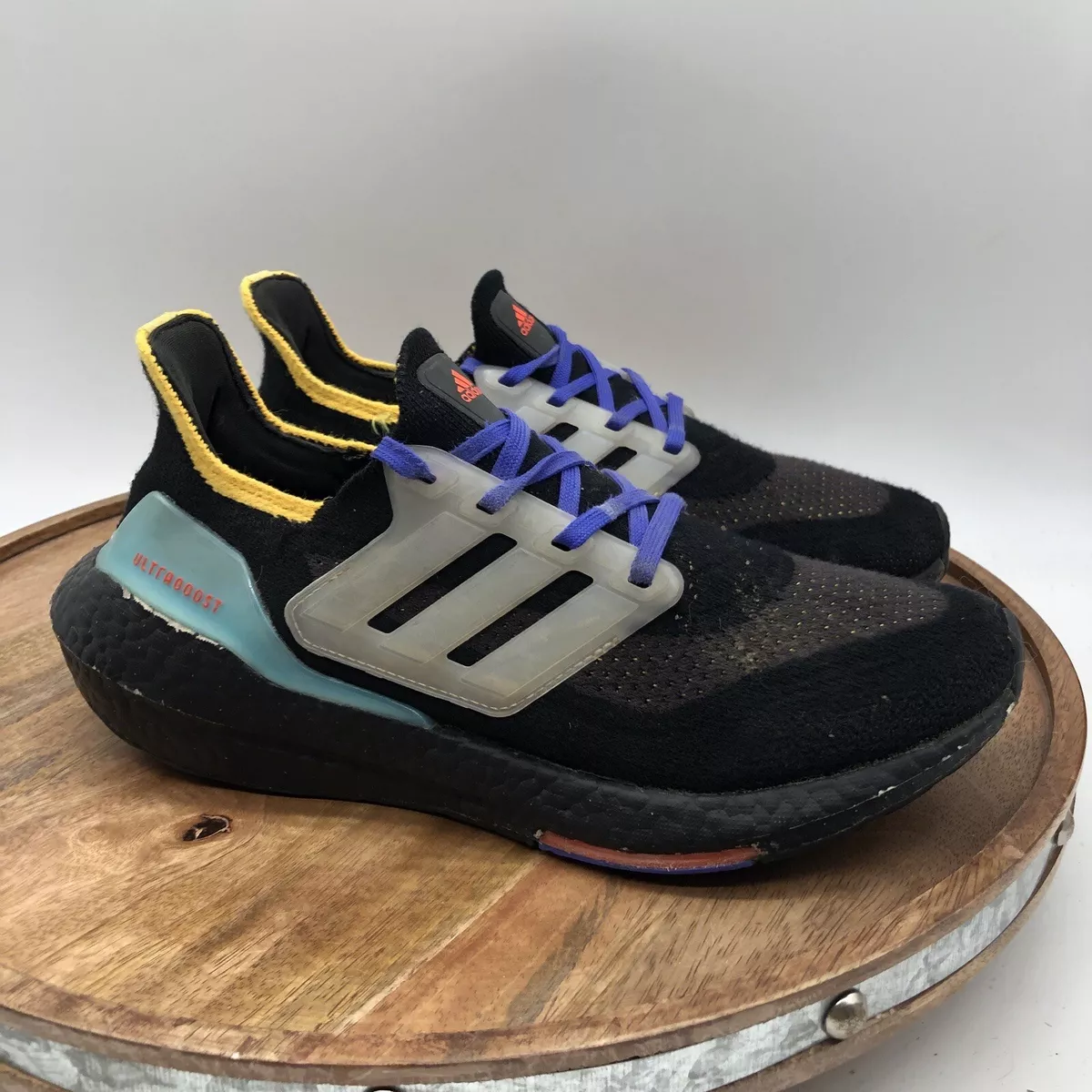 Adidas Ultraboost 21 J Black/White/Teal Grade school Size 6