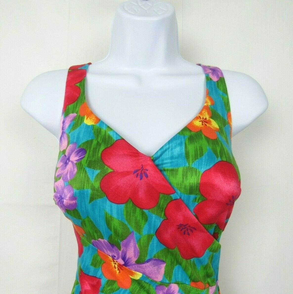 VTG 1980s MAXINE OF HOLLYWOOD FLORAL ONE PIECE SW… - image 2