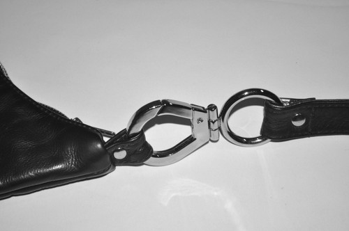 Jasper & Julius Size Medium Women's Black Leather Purse Crossbody Made In NYC - Picture 5 of 10