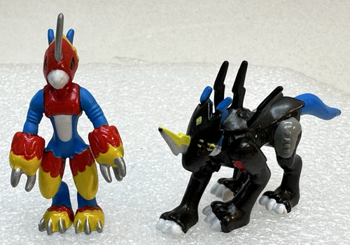Minifigura Bandai Digimon Raidramon y Flamedramon 2" 2000 HT Monstruo Digital