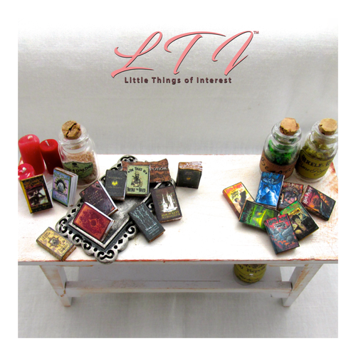 1:24 Scale HARRY POTTER WIZARD 17 Pc Miniature Prop Faux Books Magic Hogwarts - Picture 7 of 9