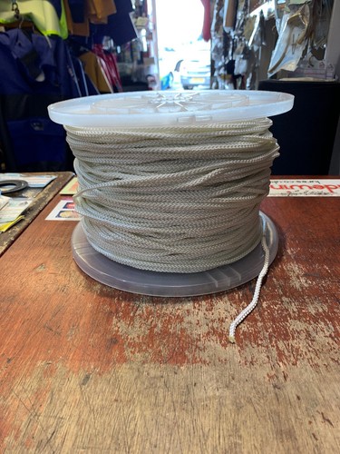 Seil 4 mm geflochtenes Seil pro mtr weiß - Bild 4 von 5