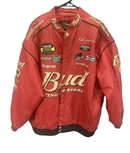 Vintage CHASE authentics DALE earnhardt JR Size 2xl Leather Nascar Jacket Race - Foto 1 di 10