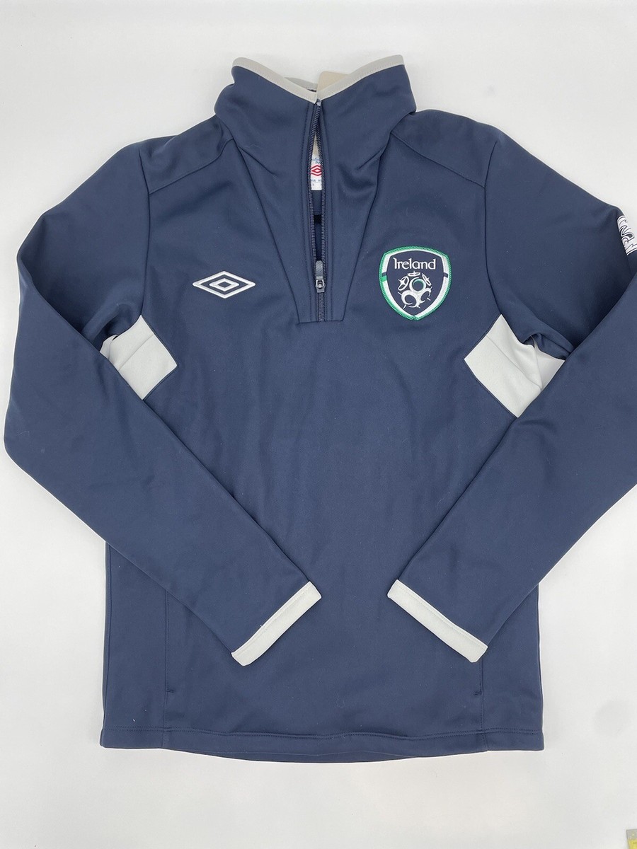 特別オファー Small Blue Navy Ireland Umbro IFA zip 1/2 soccer football ウェア