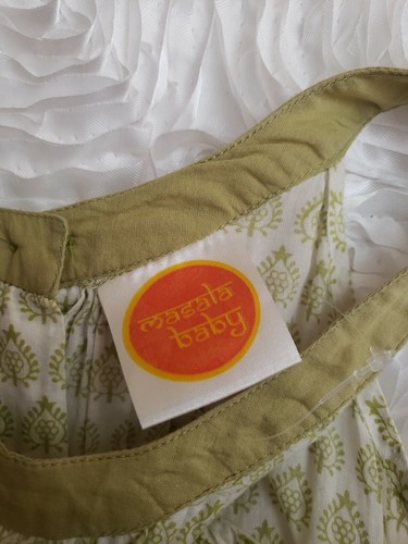 Masala Baby - Citrus green  layered Dress Girl Kids size 10 NEW - Picture 4 of 9