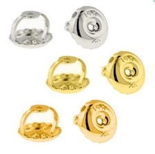 Screw Back Earrings Replacement Backs Nuts 14k Solid Gold W, Y or R