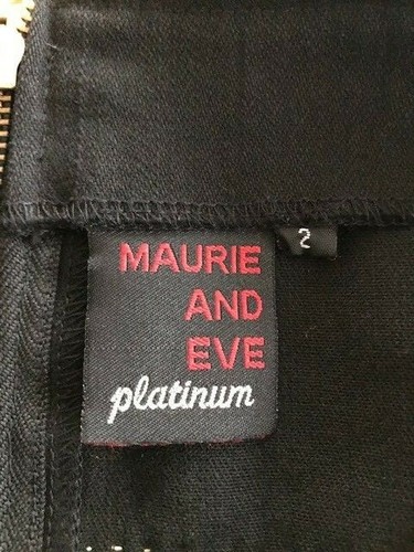 Maurie & Eve Platinum Womens Sleeveless Sheath Dress Black Gold Sequin Size 2 - Picture 3 of 6