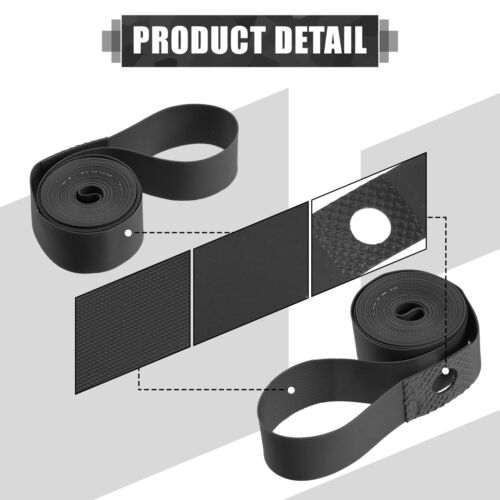 26" Bike Bicycle Wheel Rim Strip Rim Tape Liner Inner Tube Band PVC Black Pair - Picture 4 of 7