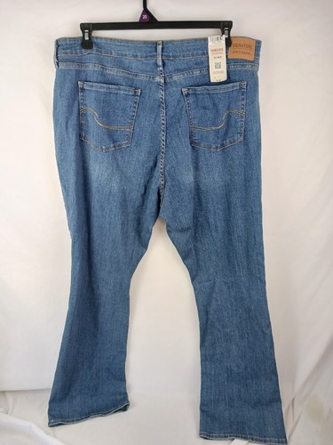 Levi Strauss Signature Mid Rise Bootcut Womens Size 22M Blue Denim Jeans NWT - Picture 6 of 8