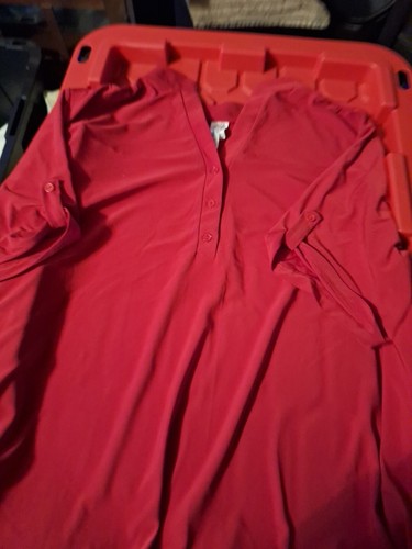 Damen Langarmshirt Per Seption Größe 1x rot