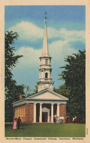 POSTAL Capilla Martha-Mary, Greenfield Village, Dearborn, MI - Imagen 1 de 2