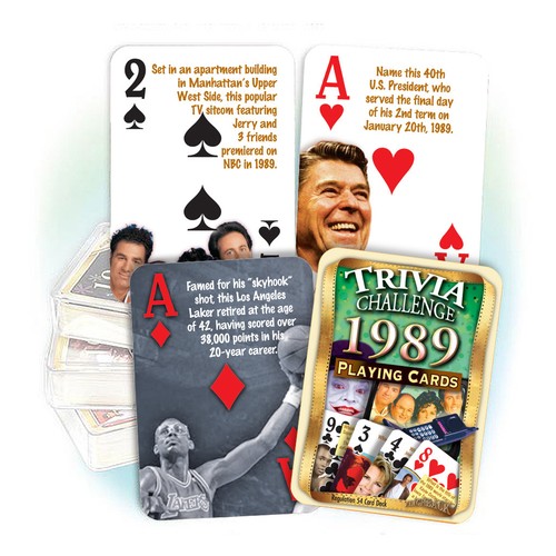 Flickback 1989 Trivia Playing Cards: Birthday or Anniversary Gift - Picture 1 of 2