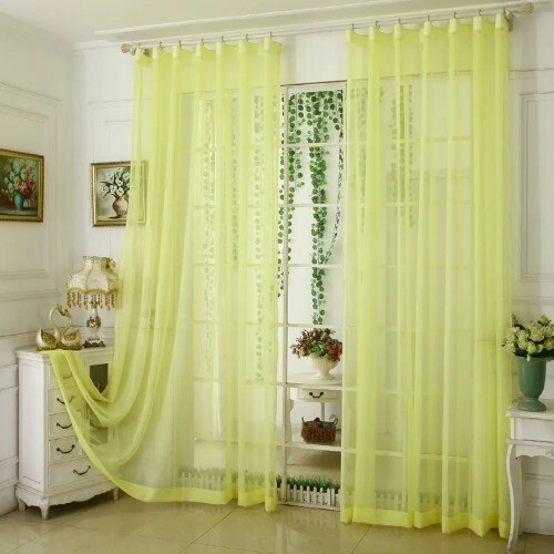 Solid Yarn Curtains Window Tulle Curtains for Modern Sheer Curtains Voile Drapes - Picture 11 of 32