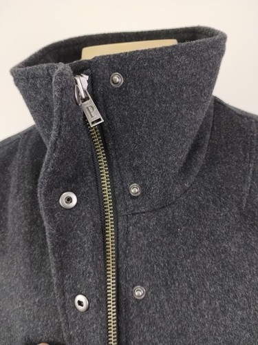 Pendleton Woolen Mills Mens Dark Gray Wool Zip Up Coat Funnel Neck Size Large - Picture 3 of 12