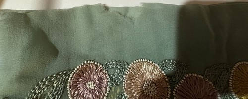 Vintage Chiffon Embroidered made in France Circa 1800-1900S Skirt delicate 21x21 - Picture 12 of 24