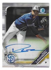 2019 BOWMAN CHROME REGGIE LAWSON PROSPECT AUTO RC #CPA-RL SAN DIEGO PADRES
