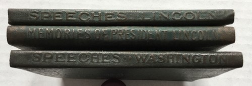 3 Little Leather Library Books LINCOLN & WASHINGTON SPEECHES & Walt Whitman - Picture 3 of 7