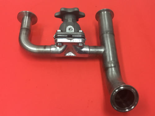 ITT - Dia-Flo brand -1/2" Diaphragm Valve with attached Piping - Picture 2 of 6