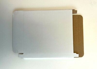 10 NEW  1/2'' THICK WHITE CORRUGATED CARDBOARD CD CASE MAILER, JS87NEW FREE SHIP