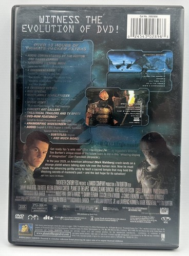 Planet Of The Apes Two DVD Special Edition Mark Wahlberg Free Shipping 2001 - Picture 2 of 3