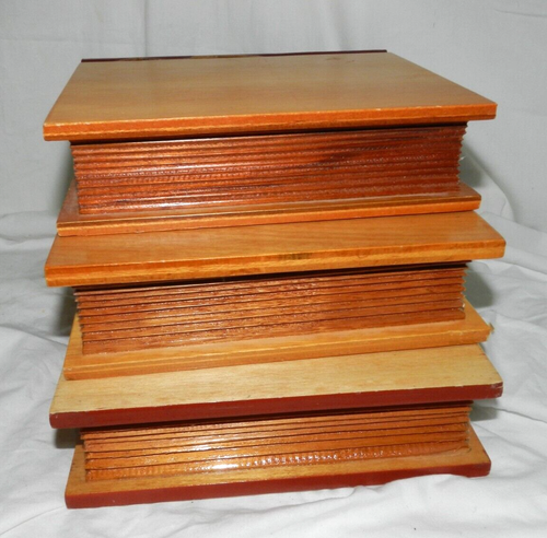3 Por Larranaga Solid Wood Vintage Empty Hinged Handsome BOOK SHELF Cigar Boxes - Picture 7 of 10