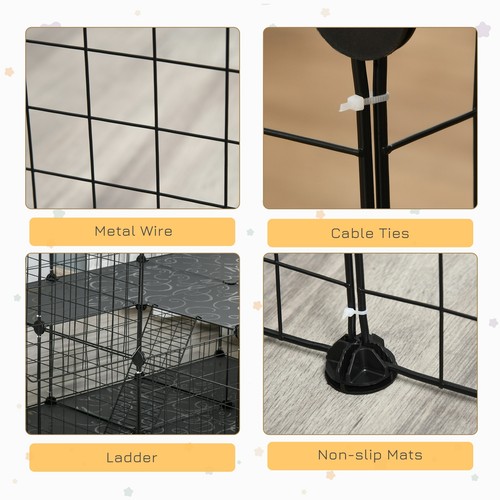 Pet Puppy Playpen Indoor Small Animal Fence Rabbit Guinea Pig Chinchillas Cage - Picture 8 of 12