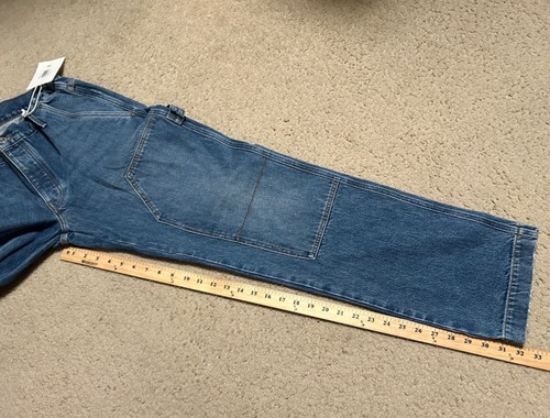 Men's FRAME Jeans, (31W x 32L) Workwear Cargo Denim Blue carpenter NEW nwt - Picture 5 of 16