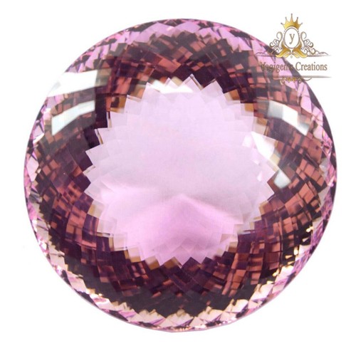 EGL Certified Natural 2000 Ct Big Size A+ Pink Topaz Round Cut Loose Gemstone - Picture 3 of 5