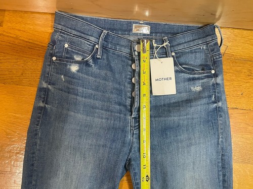 MOTHER Denim The Stunner Ankle Fray Jeans in Grafitti Girl size 27X26 High Rise - Picture 8 of 12