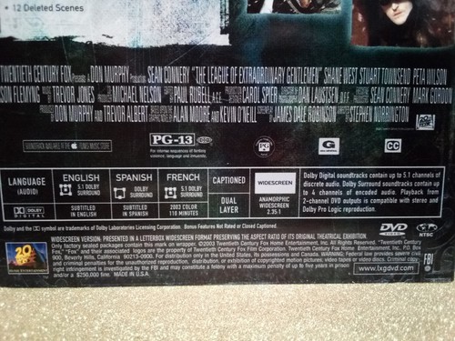 (1-857) "THE LEAGUE OF EXTRAORDINARY GENTLEMEN" DVD  / PRE-WATCHED / WIDESCREEN - Picture 9 of 10