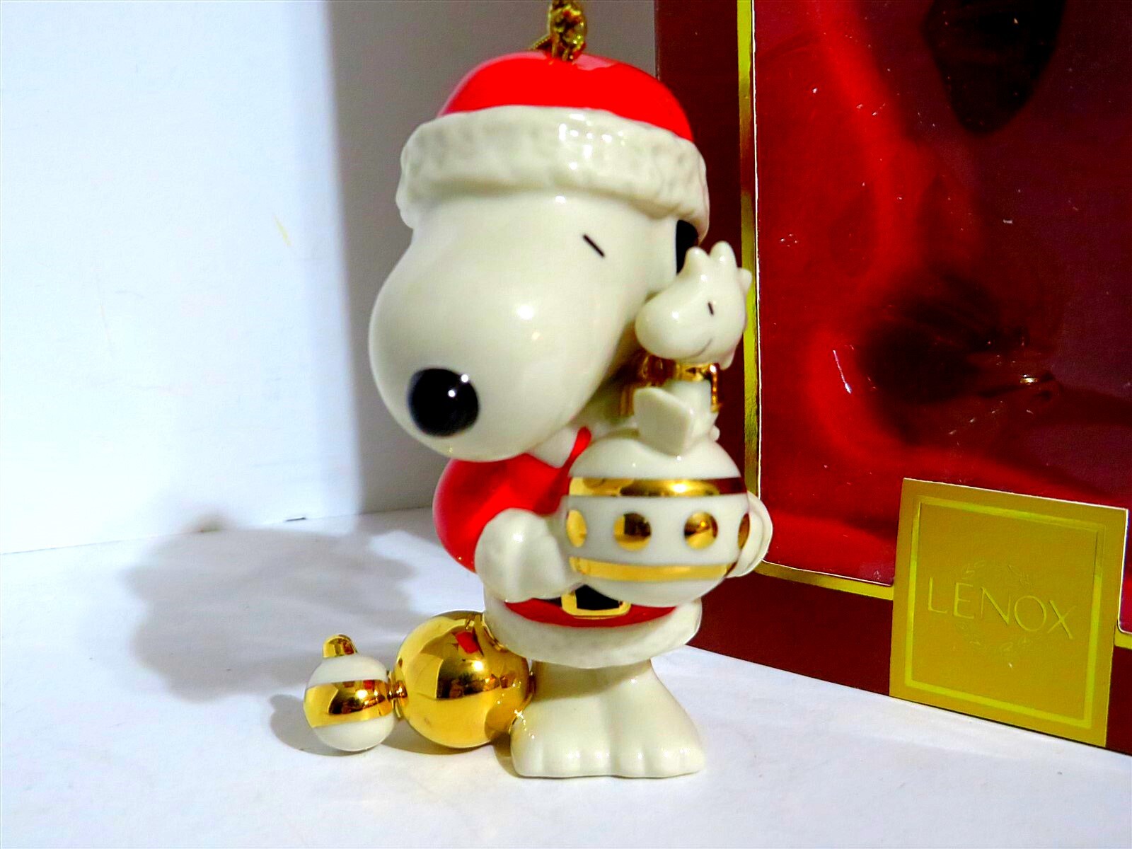Lenox Peanuts Snoopy & Charlie Brown Christmas Ornament Fine China 2008