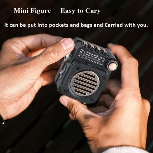 Mini Pocket FM AM SW Radio Bluetooth Sprecher Musik Player mit Licht Tragbar - Bild 3 von 7