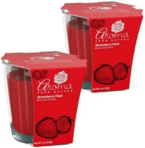 AROMA FROM NATURE Set Of 2 4oz Jar Candle Assorted Scents - Picture 9 of 27