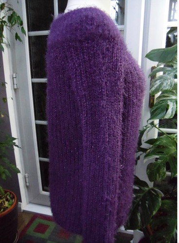 Kaleidoscope Knitted Soft Fluffy Off the Shoulder Mauve Jumper Size UK 10 - Picture 6 of 12