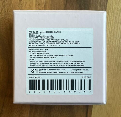 Shinee Black Unicef Smile for You Bracelet New in Box 2018 taemin Onew Minho Key - Picture 5 of 5