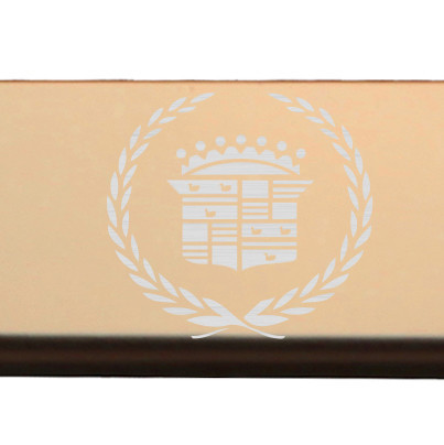Rose Gold Laser Etched Cadillac Logo License Plate Frame Stainless Steel T304 - Imagen 4 de 10