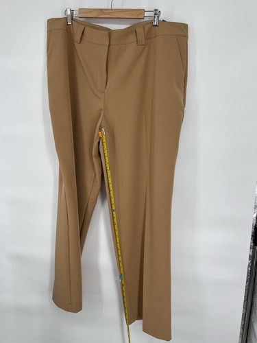 Worthington Brown High Rise Straight Leg Ankle Stretch Career Womens 20W Org $54 - Picture 4 of 13
