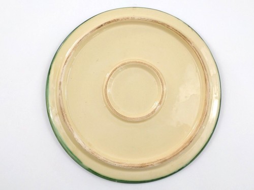 Vintage Round Ceramic Trivet Hand Painted Fruit Design 8 3/4 inches - Picture 3 of 5